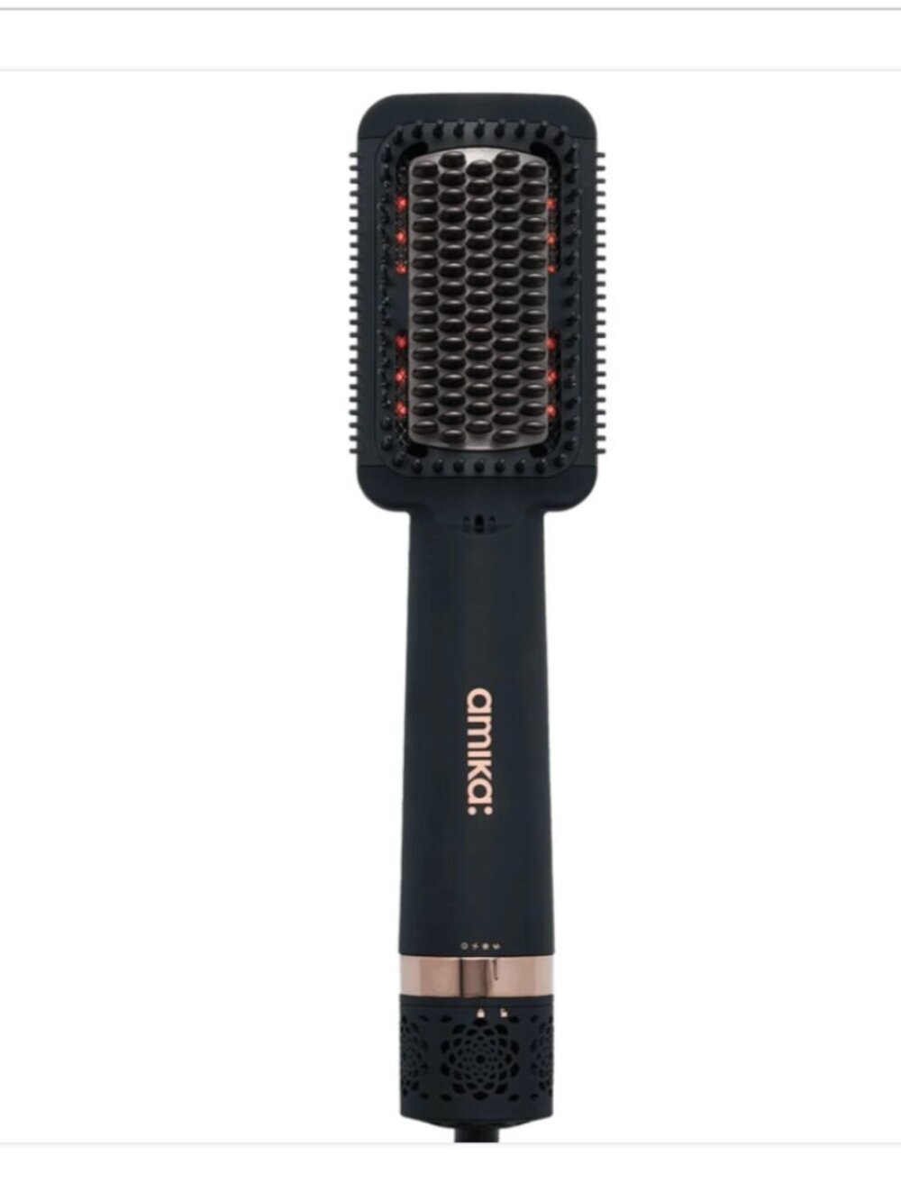 Amika Double Agent 2-in-1 Blow Dryer Straightening Brush HMS0038 Black